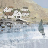 Ghedi Blue Bay View Framed Canvas — SantoLusso®