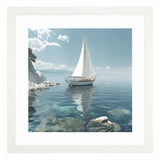 Ghedi Azure Reflections Framed Art — SantoLusso®