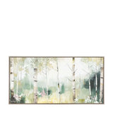 Ghedi Birch and Bloom Framed Canvas — SantoLusso®
