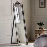 Ghedi Luratti Wood Cheval Mirror Silver — SantoLusso®
