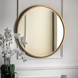 Ghedi Bellagro Round Mirror Antique Gold Large — SantoLusso®