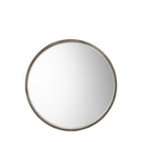Ghedi Bellagro Round Mirror Antique Silver Large — SantoLusso®