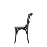 Ghedi Rigard Chair Black Linen (2pk) — SantoLusso®
