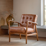 Ghedi Vasenda Armchair Vintage Brown Leather — SantoLusso®