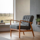 Ghedi Vasenda Armchair Dark Grey Linen — SantoLusso®