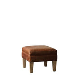 Ghedi Gravina Stool Vintage Brown Leather — SantoLusso®