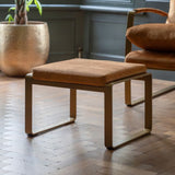 Ghedi Tinella Footstool Ochre — SantoLusso®