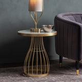 Ghedi Neve Side Table Champagne — SantoLusso®