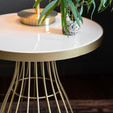 Ghedi Neve Side Table Champagne — SantoLusso®