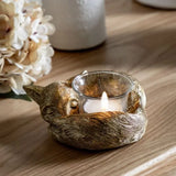 Ghedi Sleeping Fox Tealight Holder Gold — SantoLusso®