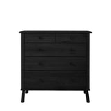 Ghedi Esla 5 Drawer Chest Black — SantoLusso®