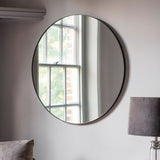 Ghedi Mertanna Round Mirror Black — SantoLusso®