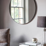 Ghedi Mertanna Round Mirror Black — SantoLusso®