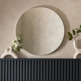 Ghedi Mertanna Round Mirror Silver — SantoLusso®