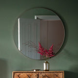 Ghedi Mertanna Round Mirror Silver — SantoLusso®
