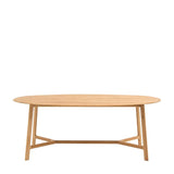 Ghedi Cabrera Oval Dining Table Oak — SantoLusso®