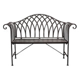 Ghedi Gabrienna Outdoor Bench Noir — SantoLusso®