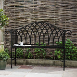 Ghedi Gabrienna Outdoor Bench Noir — SantoLusso®