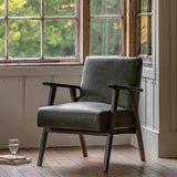 Ghedi Nadarro Armchair Heritage Green Leather — SantoLusso®