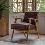 Ghedi Nadarro Armchair Vintage Brown Leather — SantoLusso®