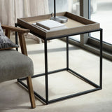 Ghedi Lemina Tray Side Table Grey — SantoLusso®