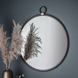 Ghedi Loressa Black Round Mirror Large — SantoLusso®