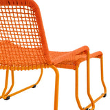 Ghedi Jussetto Lounge Chair with Footstool Orange — SantoLusso®