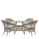 Ghedi Urcio 4 Seater Round Dining Set — SantoLusso®