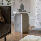 Ghedi Oresto Side Table White — SantoLusso®