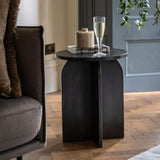 Ghedi Oresto Side Table Black — SantoLusso®