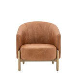 Ghedi Annatto Armchair Vintage Brown Leather — SantoLusso®