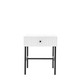 Ghedi Nicolanna 1 Drawer Bedside White — SantoLusso®