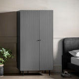 Ghedi Nicolanna 2 Door Wardrobe Grey — SantoLusso®