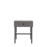 Ghedi Nicolanna 1 Drawer Bedside Grey — SantoLusso®