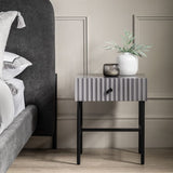 Ghedi Nicolanna 1 Drawer Bedside Grey — SantoLusso®
