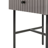 Ghedi Nicolanna 1 Drawer Bedside Grey — SantoLusso®
