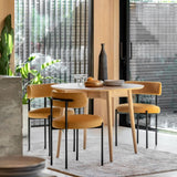 Ghedi Girola Round Dining Table Natural — SantoLusso®