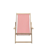 Ghedi Rosso Stripe Deck Chair — SantoLusso®