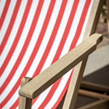 Ghedi Rosso Stripe Deck Chair — SantoLusso®