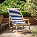 Ghedi Blu Stripe Deck Chair — SantoLusso®