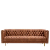 Ghedi Daria Sofa Antique Brown Leather — SantoLusso®
