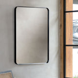 Ghedi Rivagli Rectangle Mirror Black — SantoLusso®