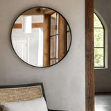 Ghedi Rivagli Large Round Mirror Black — SantoLusso®