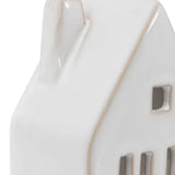 Ghedi Pearly White Ceramic Tealight Houses 3pk — SantoLusso®
