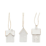 Ghedi Pearly White Hanging House Ornaments 3pk — SantoLusso®