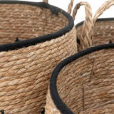 Ghedi Alid Baskets Natural & Black Set of 3 — SantoLusso®