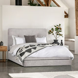 Ghedi Teziano 2 Drawer Bedstead King Taupe — SantoLusso®