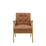 Ghedi Heta Armchair Antique Brown Leather — SantoLusso®