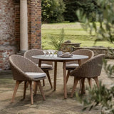 Ghedi Vienni 4 Seater Round Dining Set — SantoLusso®