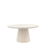 Ghedi Senza Round Dining Tble Travertine — SantoLusso®